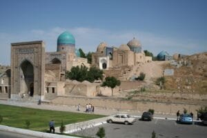 The Shah-i-Zinda Mausoleums.
