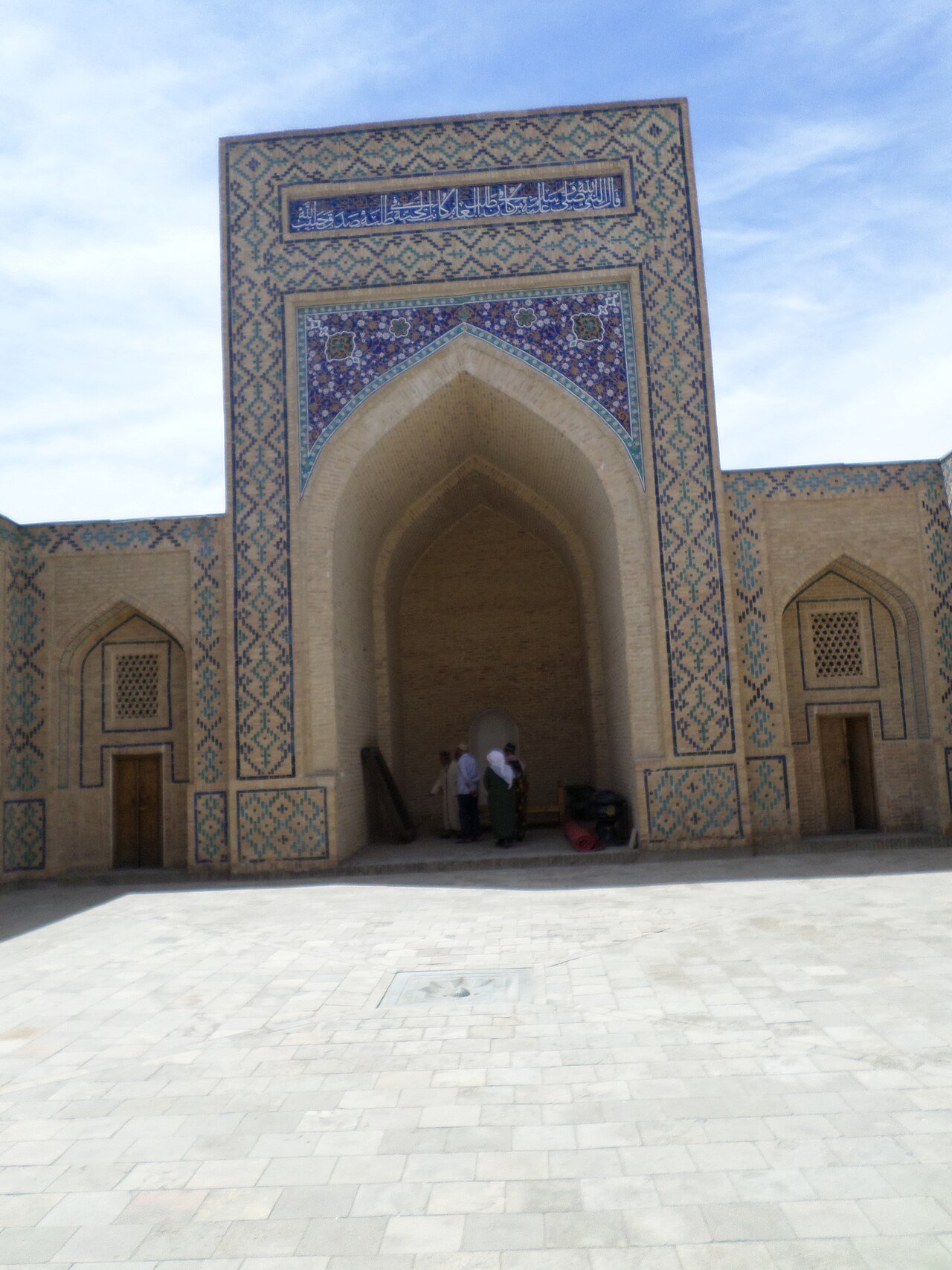 The entrance of Ulugh Beg Madrasa in Gijduvan.